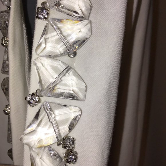 Tristan Embellished Scoop- Neck Cold Shoulder Long Sleeve Top Size M - Picture 6 of 11